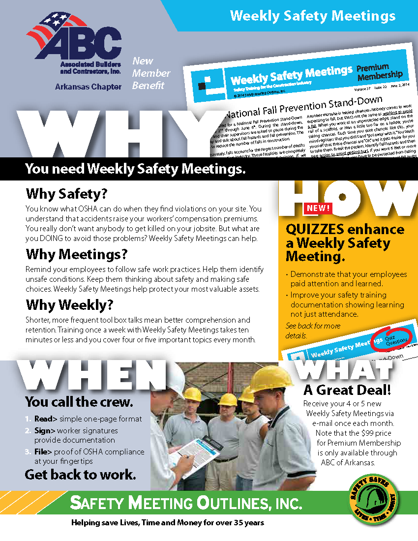 Associated Builders and Contractors, Inc. Arkansas Chapter > Safety